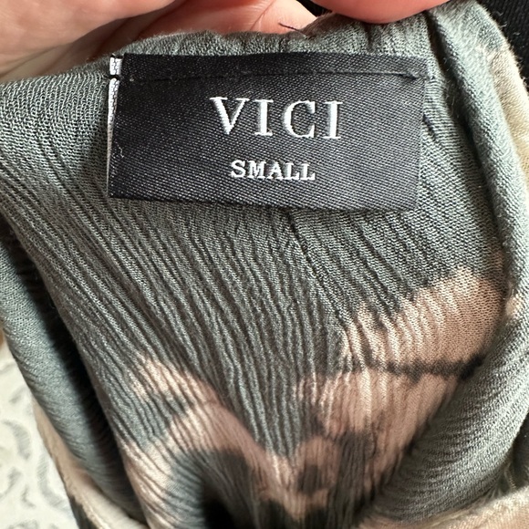 Vici Green and Cream TieDye Romper - Picture 5 of 5